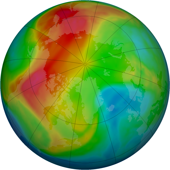 Arctic ozone map for 27 January 2008
